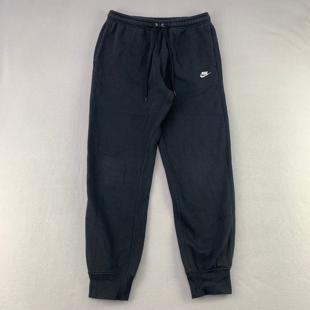 Nike Fleece Joggers Mens Medium Black Sweatpants Gym Running Train
